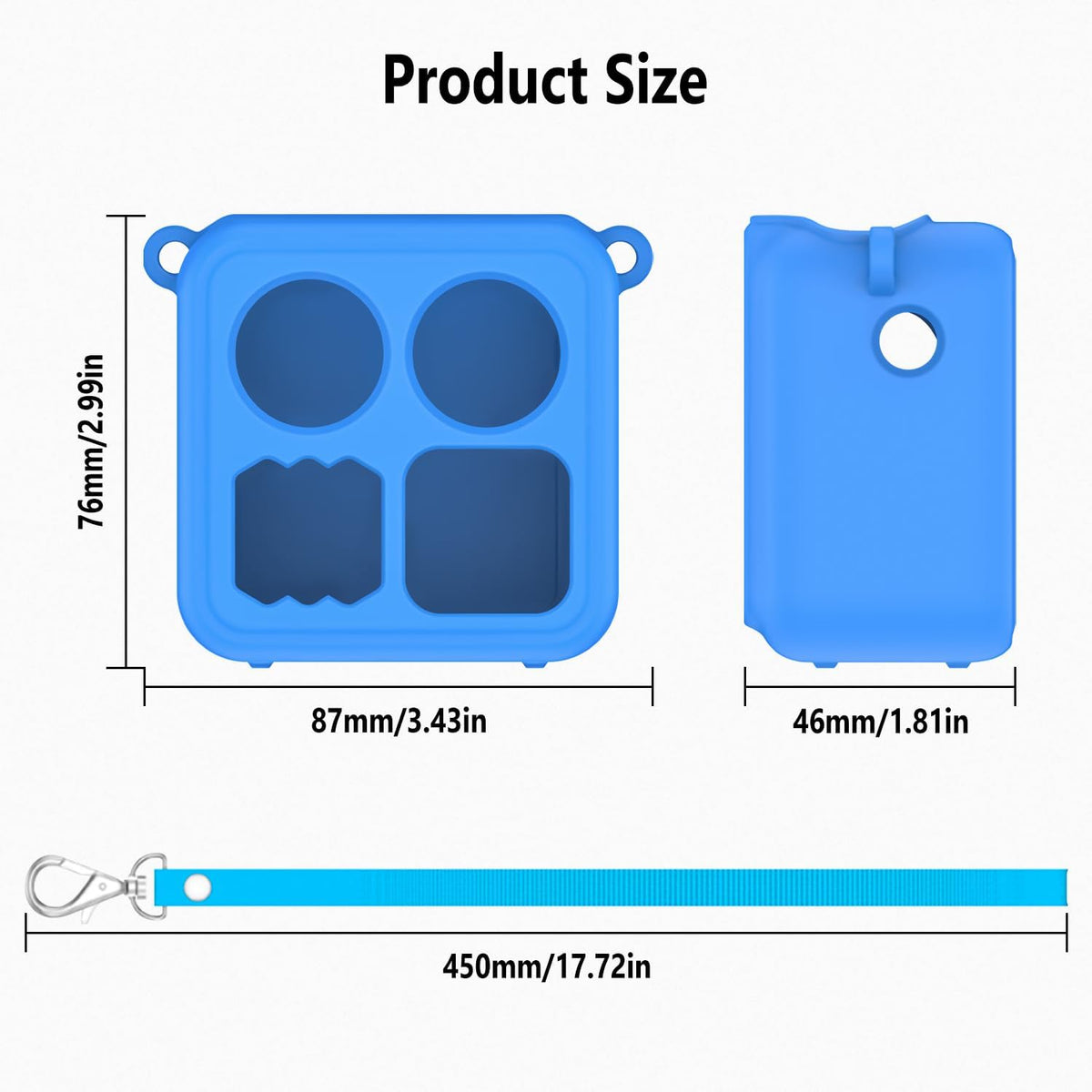Blue Silicone Cover for Mini 2024 Edition with Lanyard - photo 3