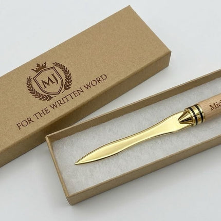 Personalized Letter Opener with Engraved Gift Box – Custom Envelope Opener – Laser Engraved Name – Desk Accessory – Unique Gift for Men, Women, Boss, Office