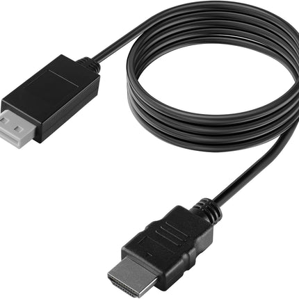 5ft WII to HDMI Converter Cable Adapter,for use with Full HD 1080P Devices with an HDMI Port,Compatible with WII,U,HDTV, Monitor (Black)
