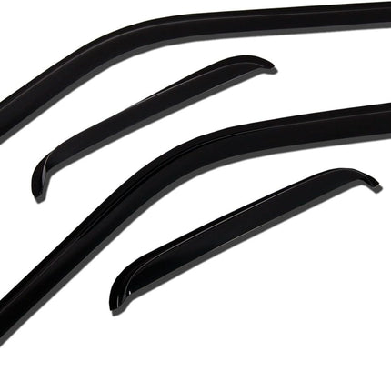 Tuningpros WV-778B Outside Mount Window Visor Deflector Rain Guard Dark Smoke 4-pc Set, Compatible with 2016-2018 Acura ILX