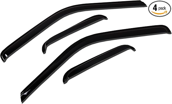 Outside Mount Dark Smoke Window Visor Deflector Rain Guard 4-Piece Set for 2016-2018 ILX
