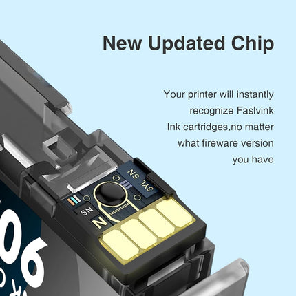 902XL 902 Ink Cartridges for HP Printers Compatible for HP 902XL Ink Cartridges Combo Pack Work with OfficeJet Pro 6978 6968 6975 6970 6960 6958 (2 Black, Cyan, Magenta, Yellow) 902XL Ink