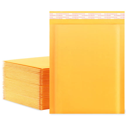 Kraft Bubble Mailers 8.5x11 Inch 50 Pcs,Small Self-Sealing Mail Shipping Bags,Yellow Padded Envelopes #2