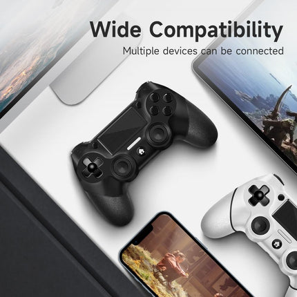2-Pack Wireless Game Controllers with USB-C Cable, Black and White