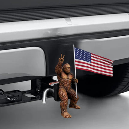 Patriot Bigfoot Trailer Hitch, Bigfoot Trailer Hitch Cover, Funny Bigfoot Tow Hitch Plug for 2" & 1.25" Receivers - Durable Hitch Decor for Truck - Truck & SUV Hitchs Receiver (1pcs, 2 Inch Tube)