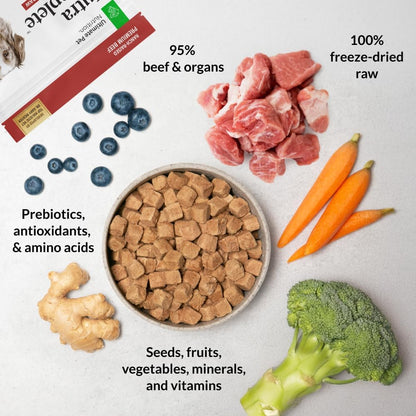 Freeze-Dried Raw Beef Dog Food, 1 lb, Beef and Organs with Fruits and Vegetables - photo 2