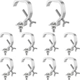 10 Pack Truss C Clamps, Aluminum Alloy Stage Light Clamp Hook, 55LB Load Capacity C-Clamp Fits 30-50mm OD Tube/Pipe, for DJ Par Lights, Spot Lights & Stage Lighting