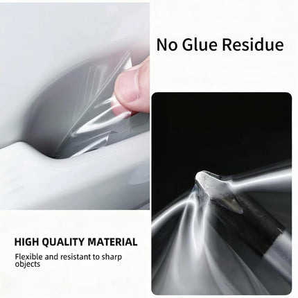 10-Pack Car Door Handle Protector Film, Clear Anti-Scratch Door Bowl Guards, Durable Waterproof & Wear-Resistant Paint Protection Stickers for Most Vehicles