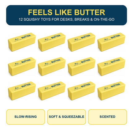 Butter Squishy para adultos 18+, fidget de squeeze con aroma y subida lenta, accesorio suave de escritorio