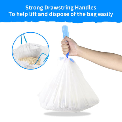 120 Count Extra Large Cat Litter Box Liners, Cat Litter Waste Receptacles Bags for Cleanpethome/ Self-Cleaning Litter Box