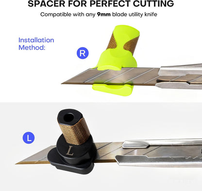 Wrap Tool Cutting Spacer for Film Cut, 1 Pair Left/Right Hand Guide Trimming Edge Freehand Cutting Tool - photo 2