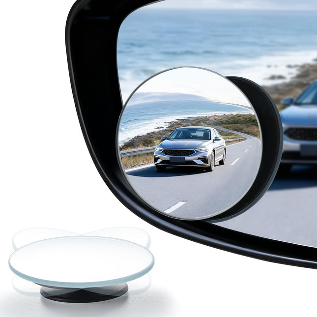 2-Inch Round Frameless Convex Blind Spot Mirrors, Pack of 2