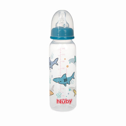 Nuby Printed Non-Drip 8oz Bottle, 3 Pack, Boys