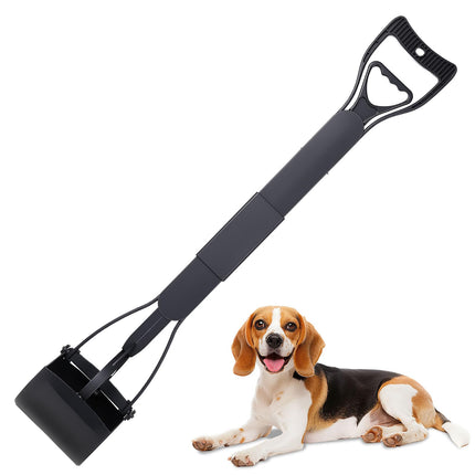 23.6" Pooper Scooper, Portable Dog Poop Pick Up Tool for Large Medium Dogs, Heavy Duty Pet Waste Cleaner for Yard, Lawns, Grass and Outdoor Green