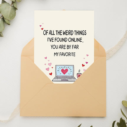 FANCYLUCKY Funny Birthday Cards for Men Women, Romantic Anniversary Card for Husband Wife Boyfriend Girlfriend, Love Card