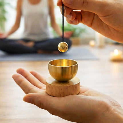 Mini Singing Bowl Set with Storage Bag - Creates Beautiful Sound Bowl with Clear and Pleasant Tones, Suitable for Yoga, Meditation, and Unique Presents