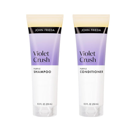 John Frieda Violet Crush Purple Shampoo and Conditioner Bundle, Violet Shampoo and Violet Conditioner, 8.3 Fl Oz, Pack of 2