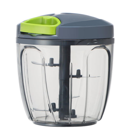Manual Food Processor Vegetable Chopper, Portable Hand Pull String Garlic Mincer Onion Cutter for Veggies, Ginger, Fruits, Nuts, Herbs, etc., 500ml, Grey