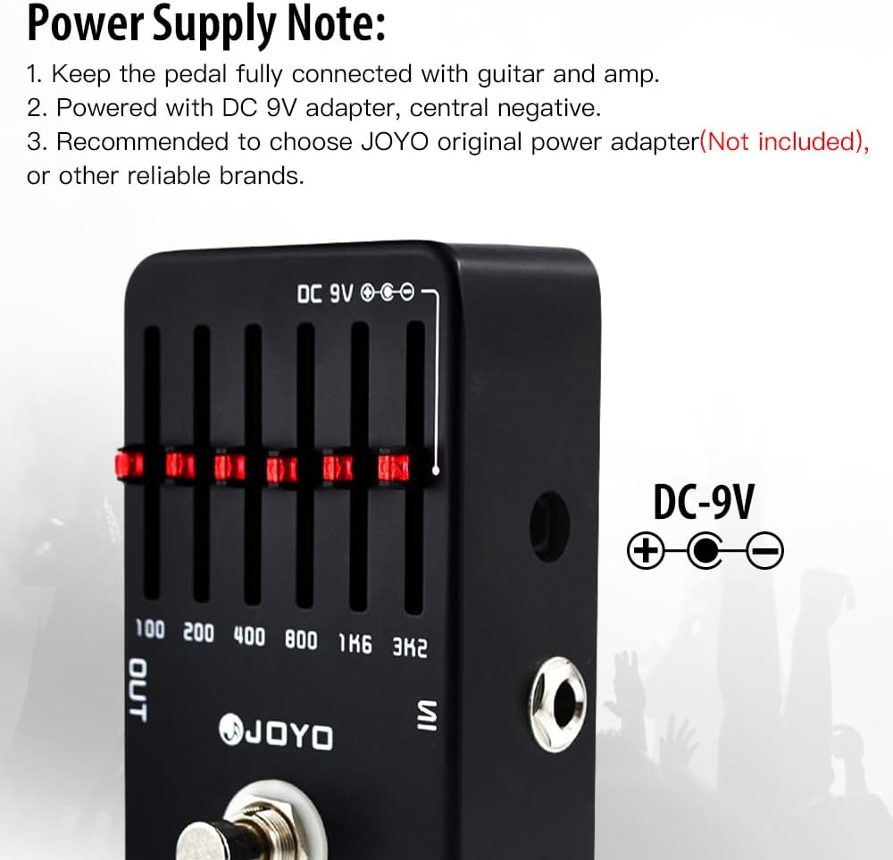 6-Band EQ Pedal Electric Guitar Equalizer (100Hz 200Hz 400Hz 800Hz 1.6kHz 3.2kHz) Provides ±18dB for - photo 5