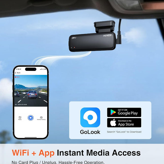 Front Dashcam for Cars, Mini 2K Dash Camera, Dash Cam Built-in WiFi