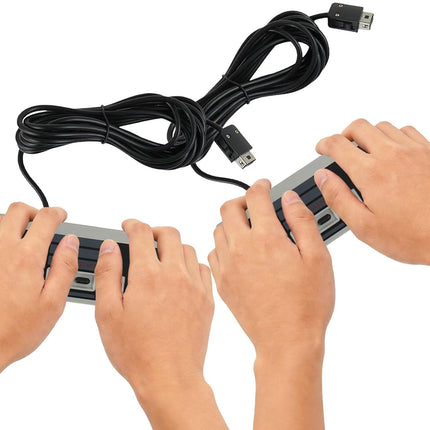 RGNEIN Wired Controller Compatible for Nintendo NES Classic Mini Edition Video Game Console Only, Extra Long 10FT/3M Cable with 6-Pin Connector (2 Pack)