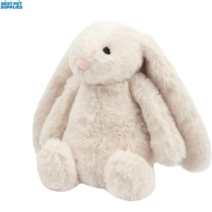 Best Pet Supplies Interactive Squeaky Dog Chew Toy, Ideal Dog Toys for Chewers, Small, Medium & Large Dogs, and Fetch Lovers - Bunny (Beige), Large