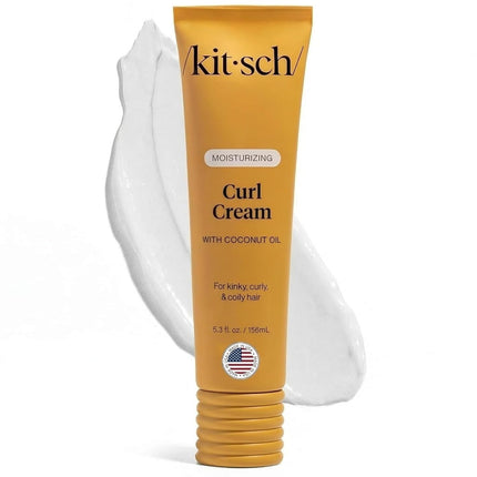 Kitsch Moisturizing Curl Cream for Curly Hair – Lightweight Curly Hair Products for Men & Women | Defines Curls, Controls Frizz & Boosts Shine | Hydrating Curling Cream - 5.3 oz