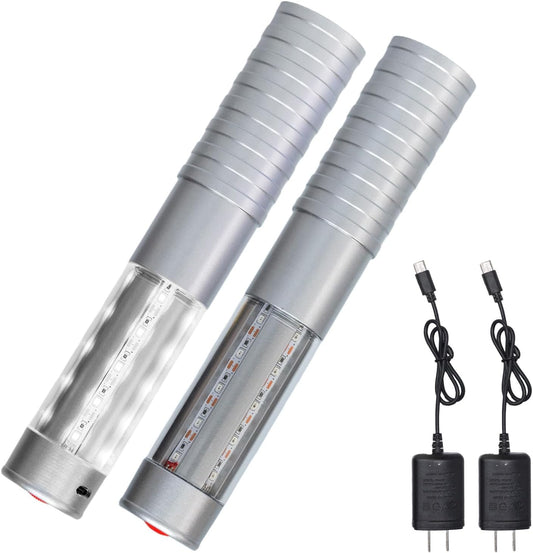 Strobe Bottle Girl Lights Baton Reusable Rechargeable LED Bottle Service Lights Service LED Champagne 2 Pcs for Bar