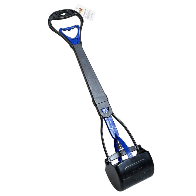 Recogedor de excrementos irrompible para perros grandes, medianos y pequeños para trabajo pesado, recogedor de excrementos de perro con mango largo de 28“ para césped, herramienta duradera de recogida de excrementos de perro, agarrador de excrementos
