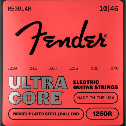 1250 Ultracore Guitar Strings, Nickel Plated Steel, Ball End, 1250R Gauges .010-.046, (6)
