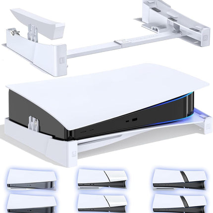 OIVO PS5/Slim/Pro Horizontal Stand for Disc & Digital Console, Stable PS5 Accessories Base Stand with Upgraded Support Rods on Bottom & Scalable Design for PlayStation 3 Skins