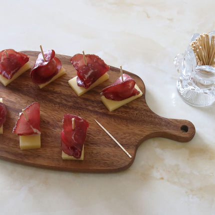 Toothpick Holder, Decorative Crystal Glass Toothpick Dispenser with 450 Bamboo Toothpicks
