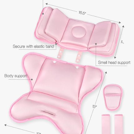 Infant Car Seat Insert with 2 Headrest for Doona|Graco, Thickened Baby Car Seat Head Support for Newborn, Reveable Baby Car Seat Cushion for Side Impact Protection, Pink