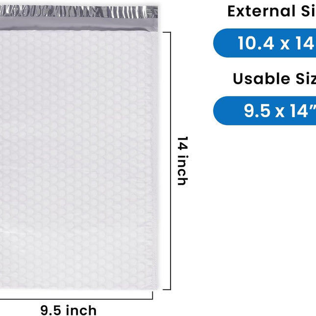 Poly Bubble Mailer 9.5x14" (Usable Size)