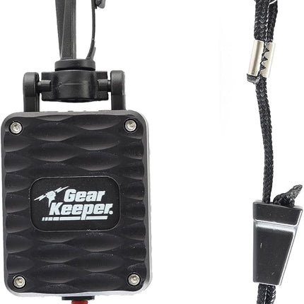 Gear Keeper CB Radio Microphone Keeper - Retractable Mic Holder With Heavy Duty Snap Clip Mount for Truck Radio - CB Radio Accessories With Lanyard & Mounting Hardware - Made in USA (Black)