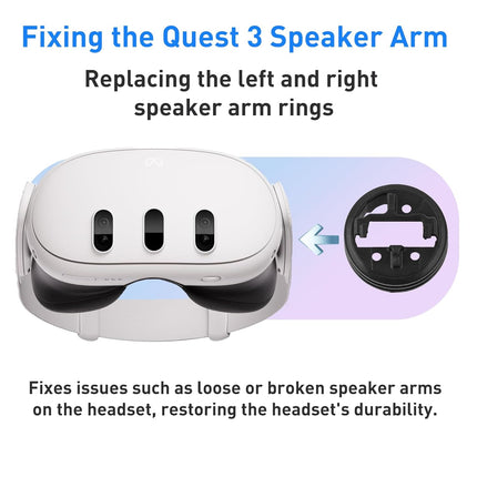Speaker Arm Left & Right Fixing Rings For Meta Oculus Quest 3 VR Headset Replace Repair Parts (a Pair)