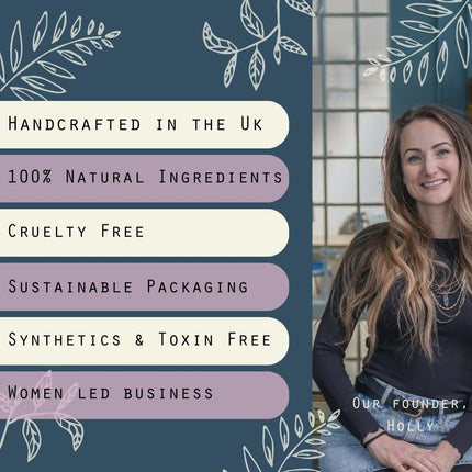 The Ilex Wood - All Natural Lip Balm - Lemon Balm and Peppermint - Cold Sore Treatment for Lips, Palm Oil Free, Cruelty Free, Plastic Free, Moisturising Lip Balm, Handcrafted - 10ml (0.34 fl oz)