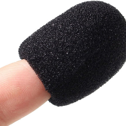 15 Pack Foam Microphone Windscreen, Lapel Headset Microphone Sponge Mini Foam Cover Shield Protection for Variety of Headset (Black)