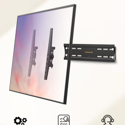 IWORKBOARD 40 50 55 inch Tilting TV Wall Mount for 24-65 '' TVs, Low Profile TV Mount, Ultra Slim Wall Mounts TVs Bracket, Max VESA 400x400mm, 99 lbs & 16 inch Studs, Fit Most 32+ 42 43 45 Screen