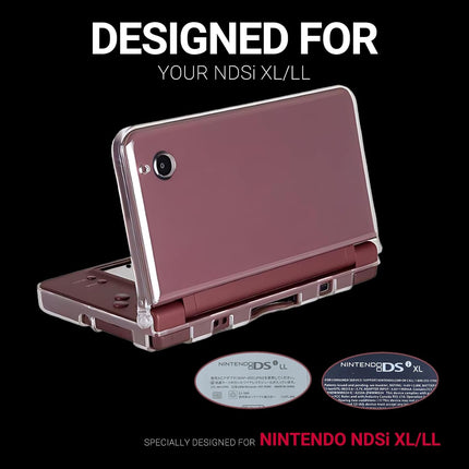 Gimtsui Clear Crystal Hard Shell Protective Case Cover Suitable for Nintendo NDSi XL NDSi LL