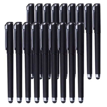 Black Gel Ink Rollerball Pens 0.7mm 2-in-1 Stylus Pens, 18 Pack-Dark red