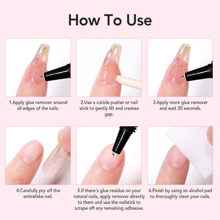 10g Semi Solid Nail Glue for Press Ons with 15ml Nail Glue Remover - photo 6