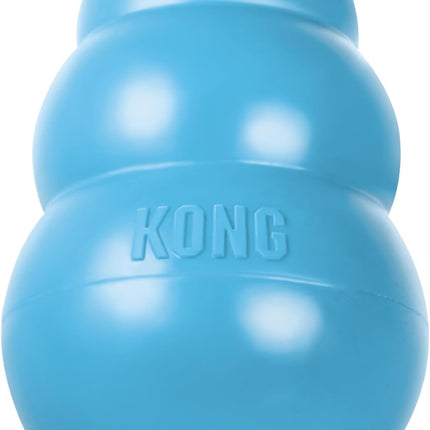 KONG Puppy - Natural Teething Rubber Chew Toy for Dogs - Stuffable Dog Toy for Extended Playtime - Chew & Fetch Toy for Puppies - for XS Puppies - Blue