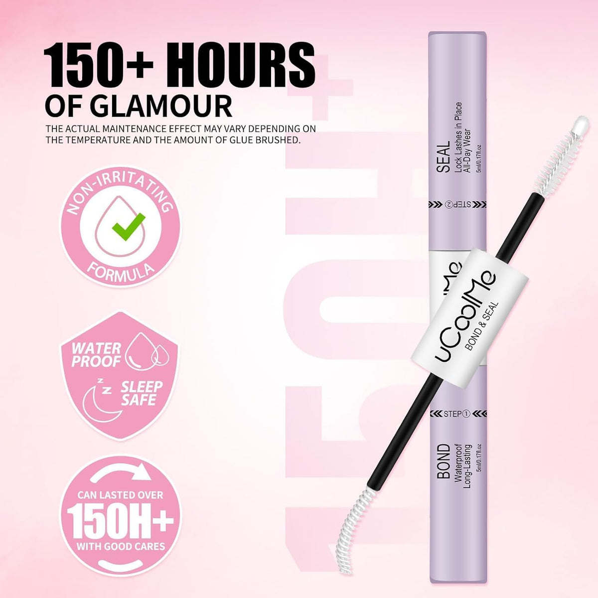 Lash Bond and Seal Waterproof 10ML for Lash Clusters 144Hours SuperStrong Long-Lasting Non-Irritating - photo 3