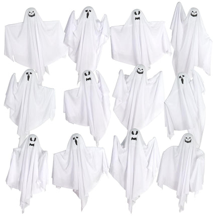 6 Pack Halloween Hanging Tree Ghosts, 27.6 Inch Flying Ghost Decorations