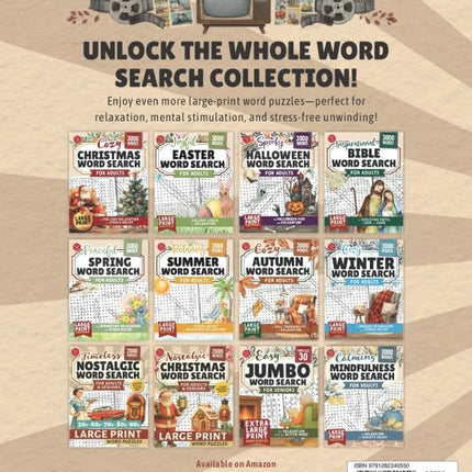 Classic TV Word Search for Adults and Seniors: Large Print Word Puzzles for Relaxation and Sparking Memories (Word Find Books For Adults)