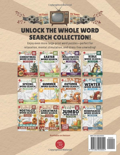 Classic TV Word Search for Adults and Seniors: Large Print Word Puzzles