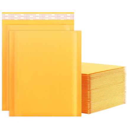 Kraft Bubble Mailers 8.5x11inch 25Pack Yellow Self-Seal Padded Envelopes Bubble Opaque Padded Mailers Shipping Bags for Small Businesses to Package and Mail Jewelry, Electronic Products