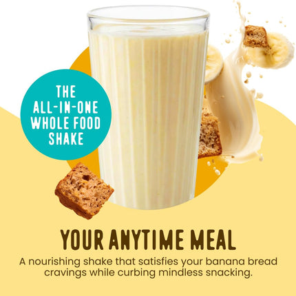 FlavCity All in One Protein Shake Powder, Banana Bread - On the Go Meal Alternative + Collagen Peptides, Reishi & Cordyceps - Focus, Skin, Hair & Joint Support - 100% Grass Fed Whey, 20 Servings