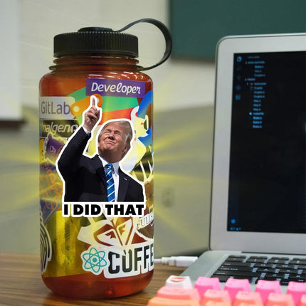 I Did that Trump Stickers, 100 Pcs Trump I Did that Stickers, Funny I Did that Stickers, Mixed 5 Different Patterns, 3" Large Size (100 Pcs)